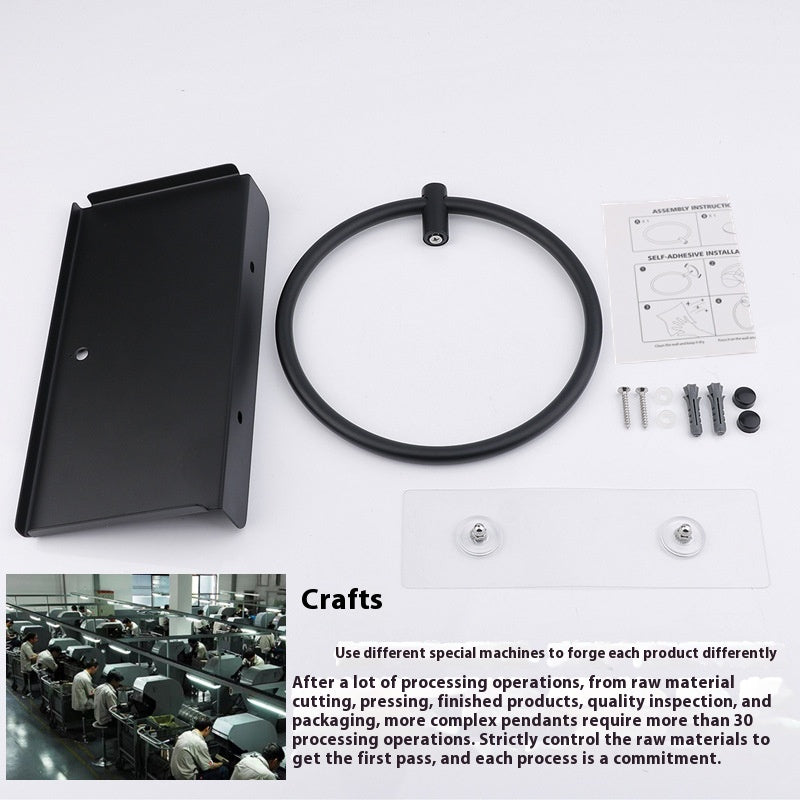 Stainless Steel Towel Ring | Bathroom Wall Mount Holder & Storage