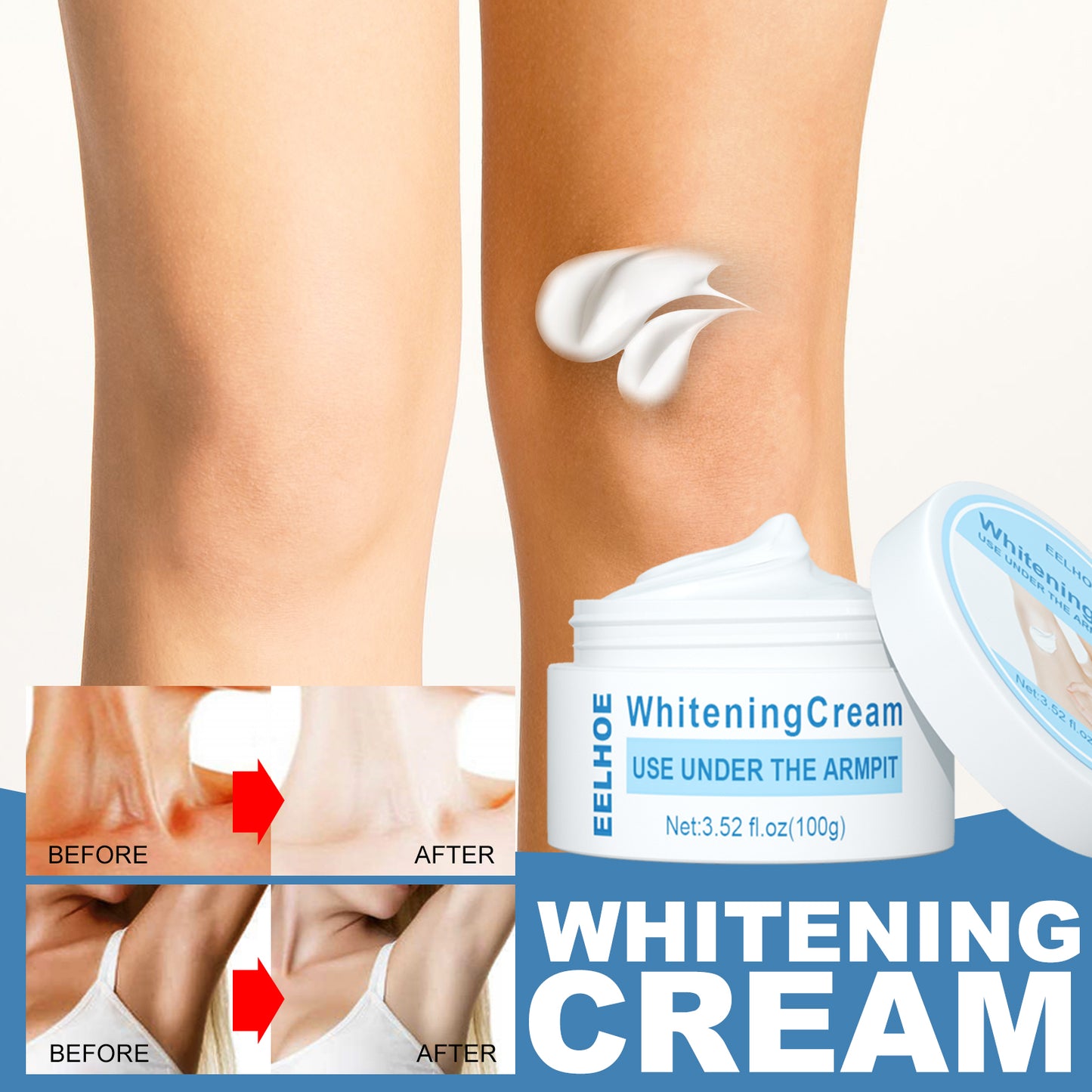 Brightening Body Cream for Underarms, Elbows and Knees - Multiple Sizes