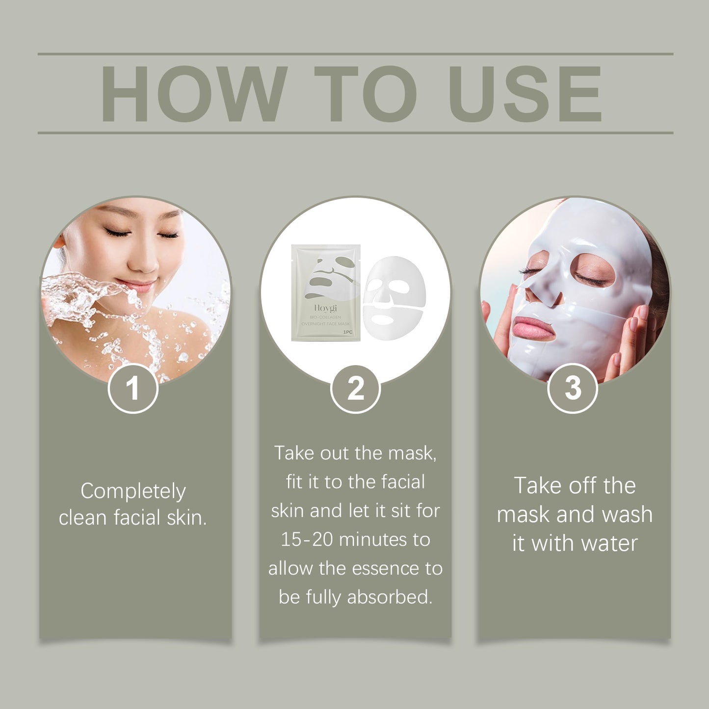 Collagen Firming Facial Mask - Deep Moisturizing & Hydrating Skin Care Sheet