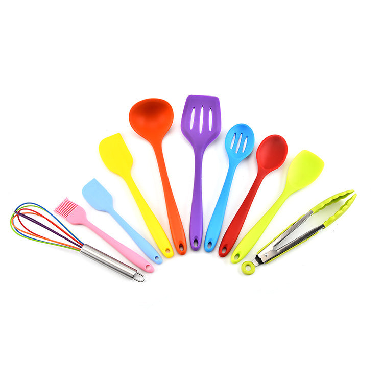 Silicone Kitchenware Set 10 Pieces Non-Stick Baking Cooking Tools