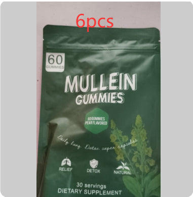 True Lungs Mullein Gummies - Herbal Respiratory Support, 60 Gummies