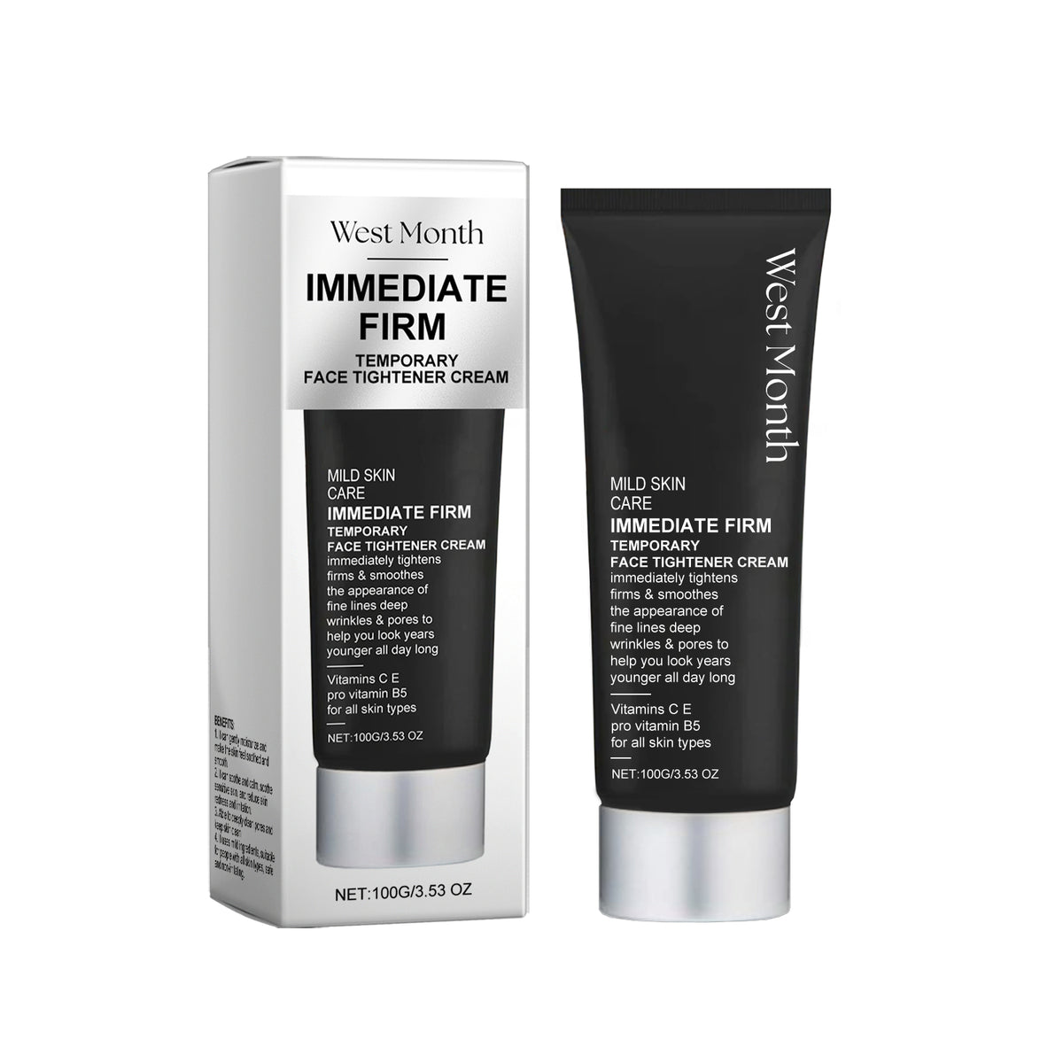 Temporary Face Tightener Cream - 100g Anti-Wrinkle Skin Care for Firming