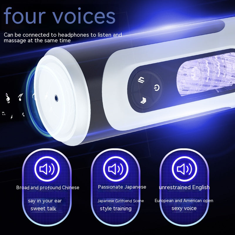 Smart Airplane Bottle with Vibration & Pronunciation - White