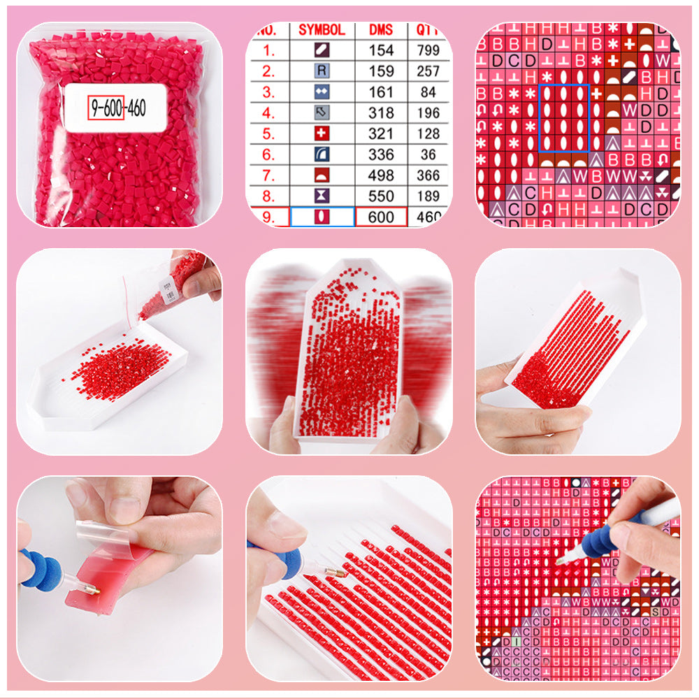 Handmade 5D Diamond Painting Kit for Home Decor & Gift - Multiple Sizes & Shapes