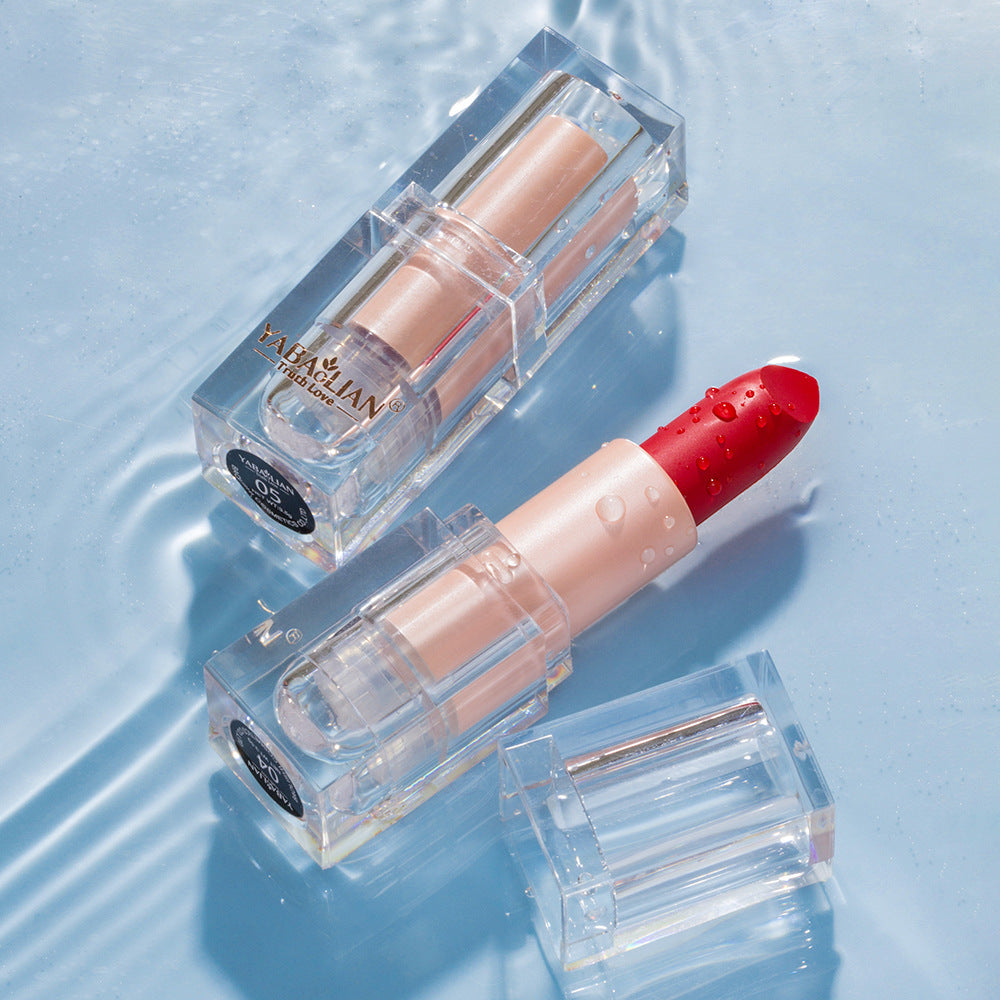 Matte Finish Crystal Square Tube Lipstick - Nourishing & Moisturizing