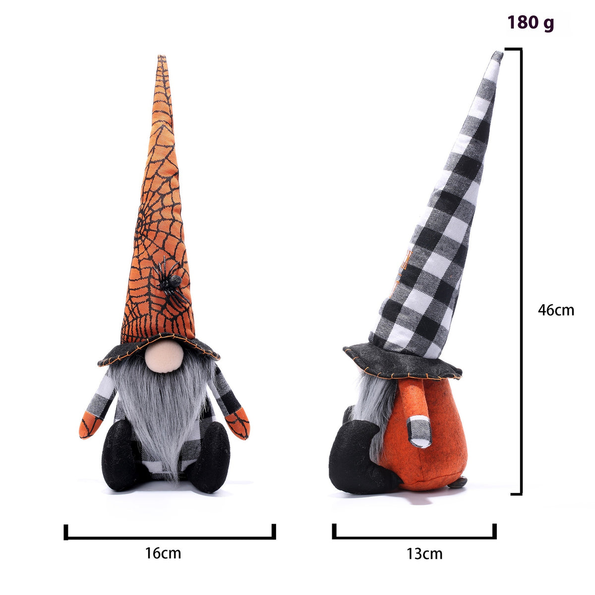 Halloween Faceless Doll Ornament - Embroidered & Spider Style Decorations
