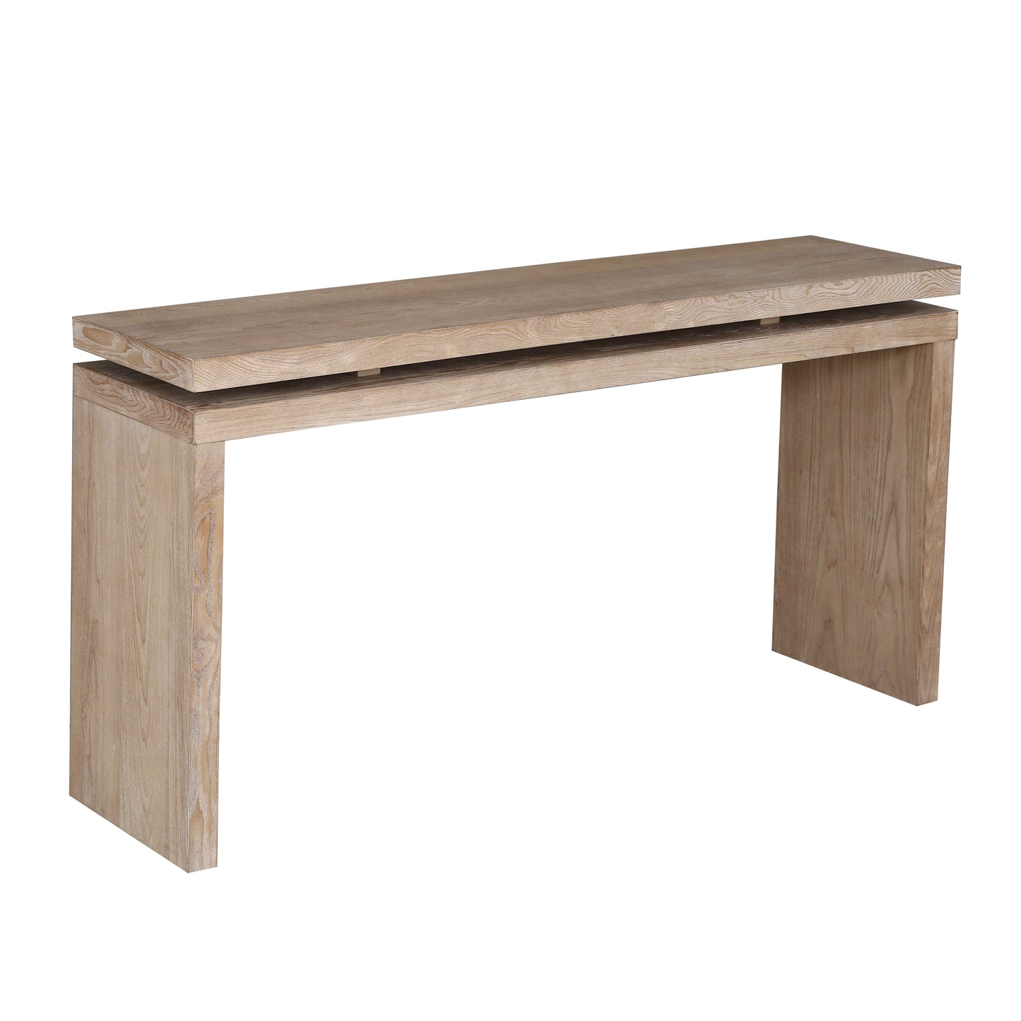 Antique Natural Farmhouse Console Table - Wooden Entryway Table
