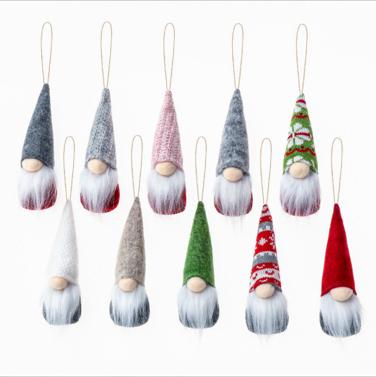 Christmas Wool Ornaments Set - Small Holiday Decor for Christmas Tree and Home