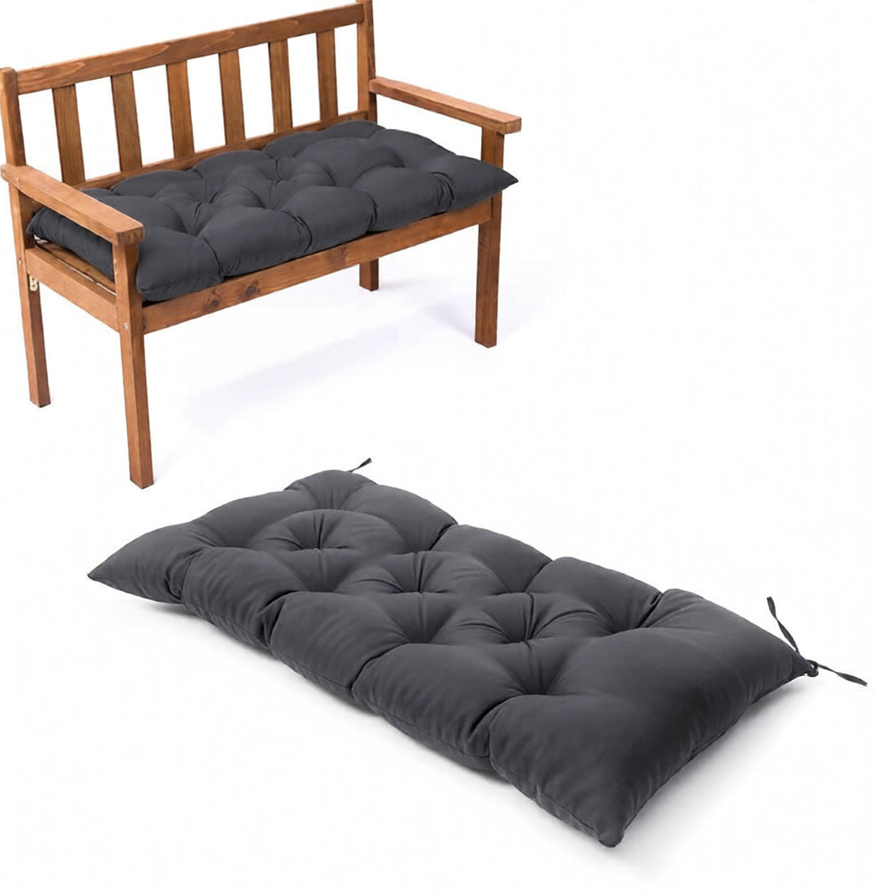 Outdoor Waterproof Sun-Resistant Bench Seat Cushion - Pack of 1 or 2