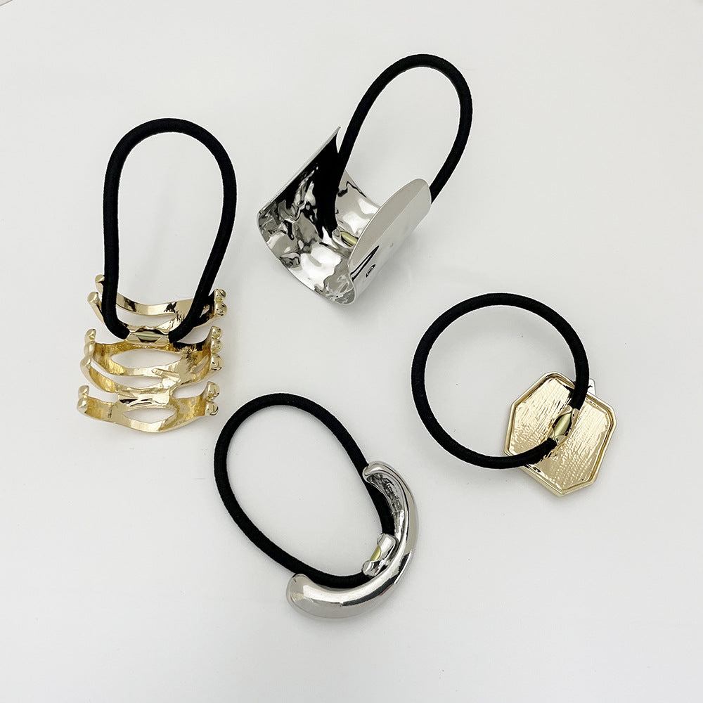 Alloy Ponytail Hair Rope - Simple Style