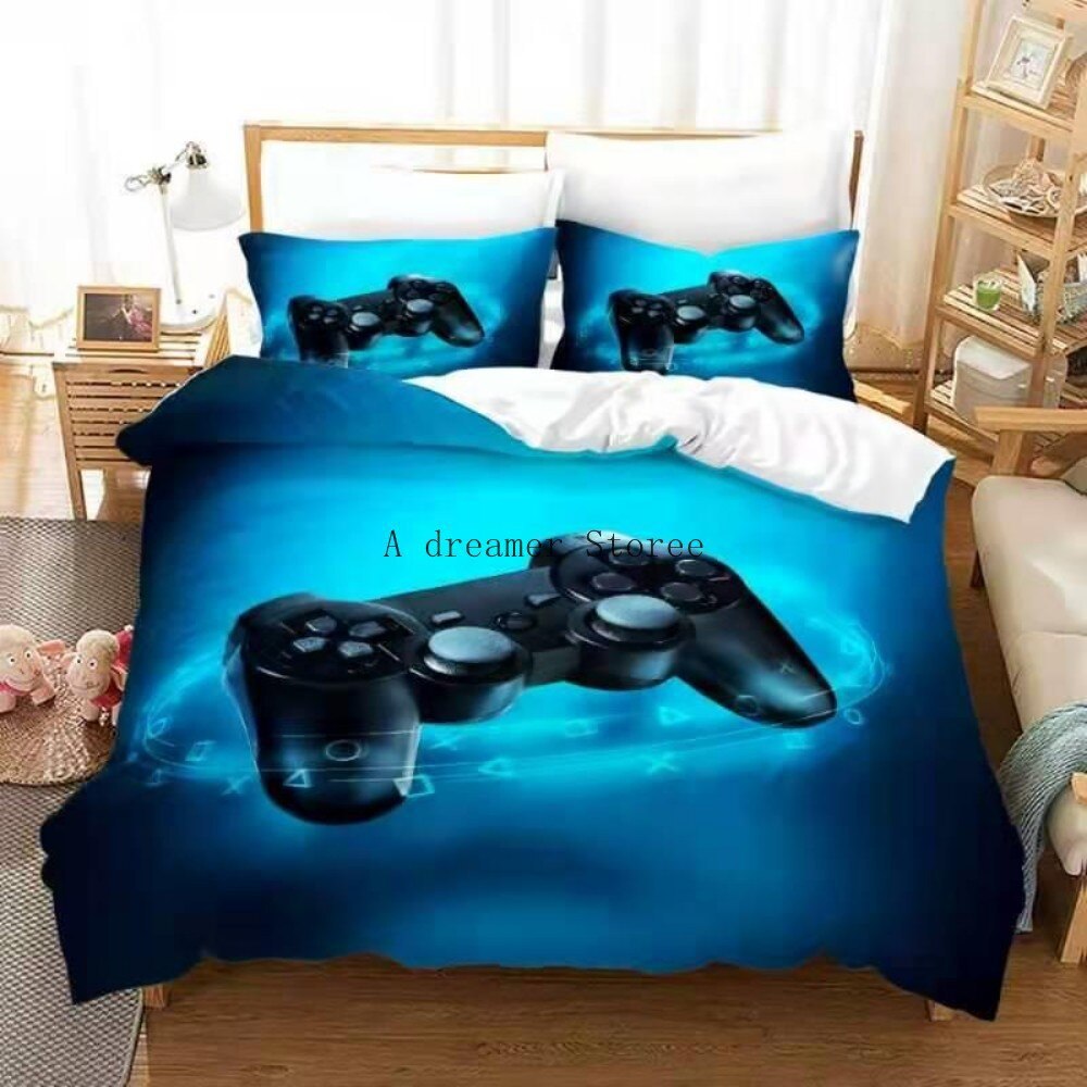 Digital 3D Game Controller Pattern Printed Bedding Set - Multiple Sizes