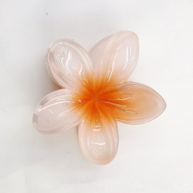 Flower Hair Clip with Egg Bauhinia Flower Back Spoon Grip - Multiple Colors