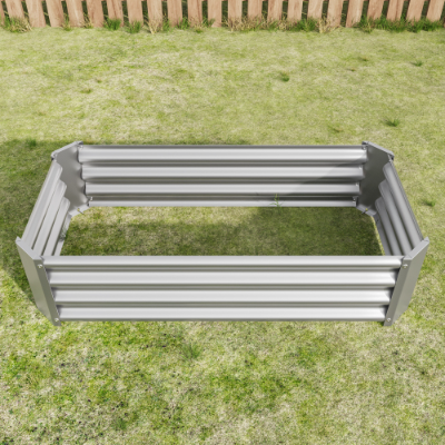 Metal Raised Garden Bed 4x2x1ft for Flowers Vegetables Herbs Outdoor Planter