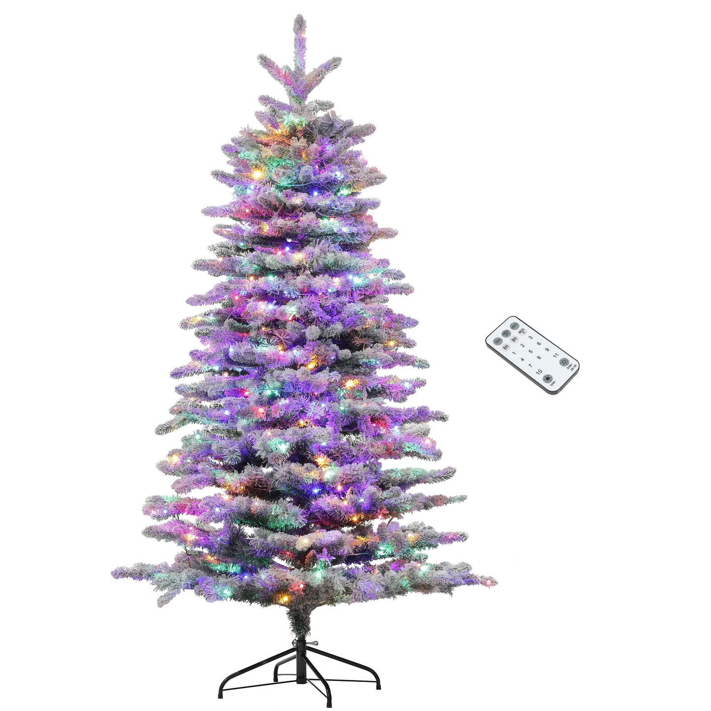 6.5 Ft Pre-Lit Mountain Pine Artificial Christmas Tree - Green