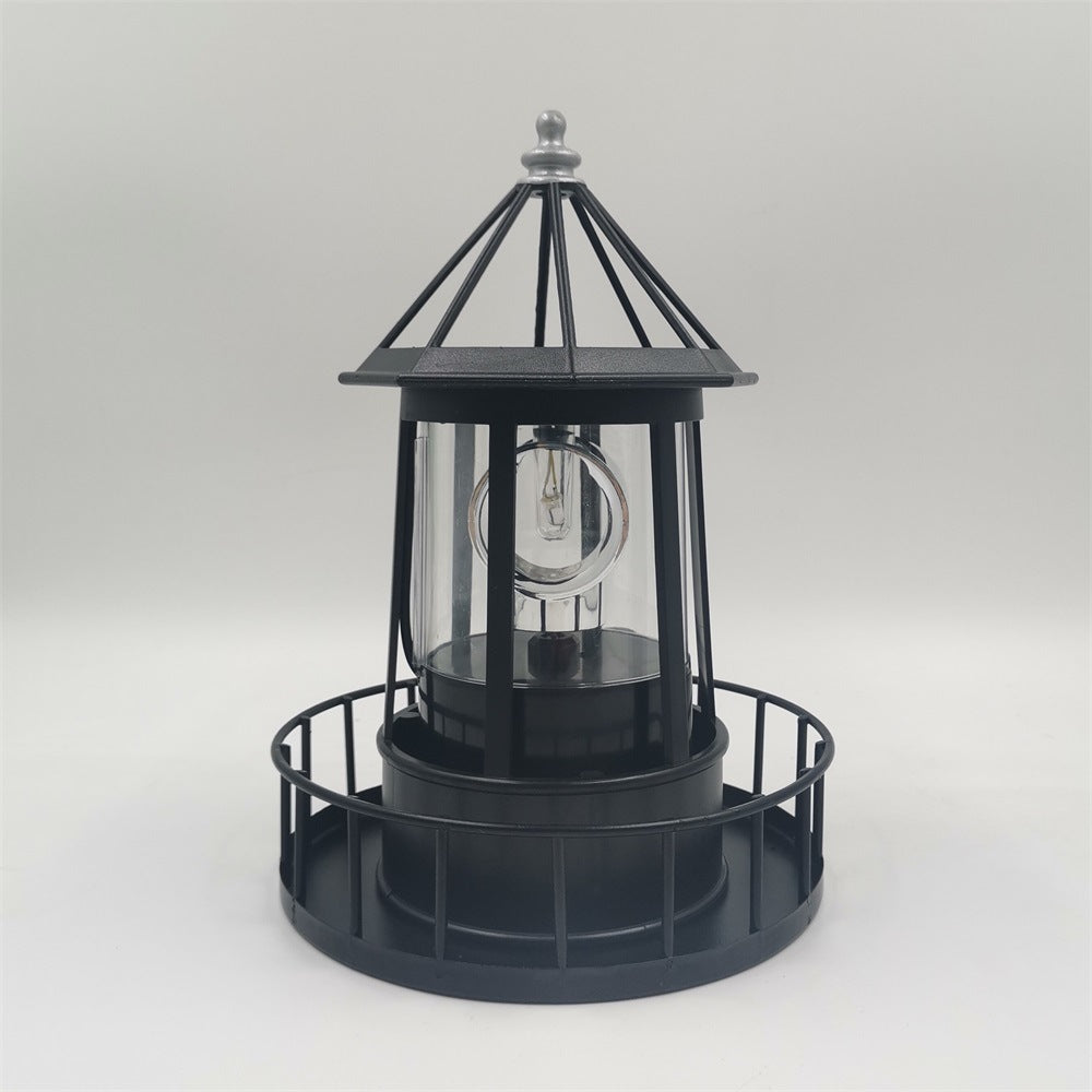 Large Solar Rotating Lighthouse LED Lawn Lamp - Weatherproof Garden Light