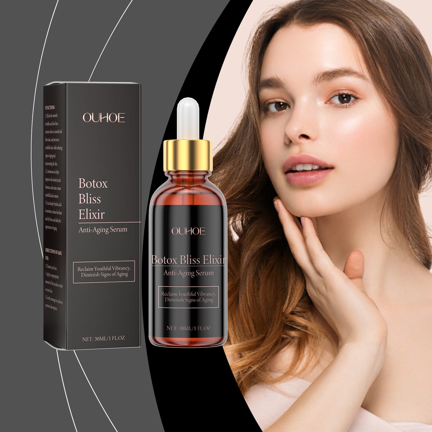 Hydrating Facial Serum with Hyaluronic Acid - Anti-Aging Skin Smoothing