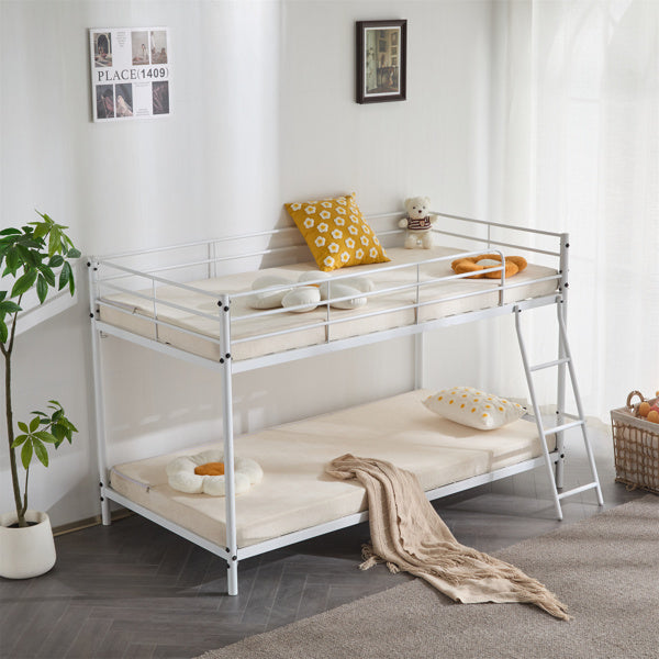 Twin Size Metal Bunk Bed For Kids Teens Adults, Heavy Duty With