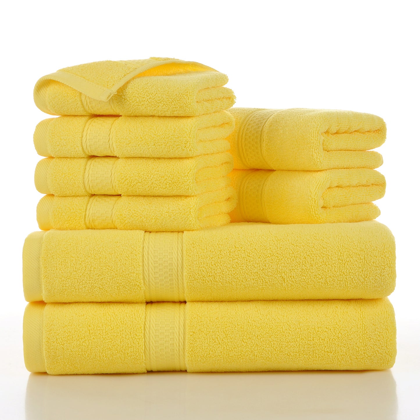 8-Piece Cotton Towel Set - Soft, Absorbent Home Towels in Multiple Colors