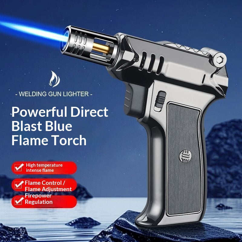 High-Temperature Handheld Flamethrower Windproof Lighter for Fire Outdoors