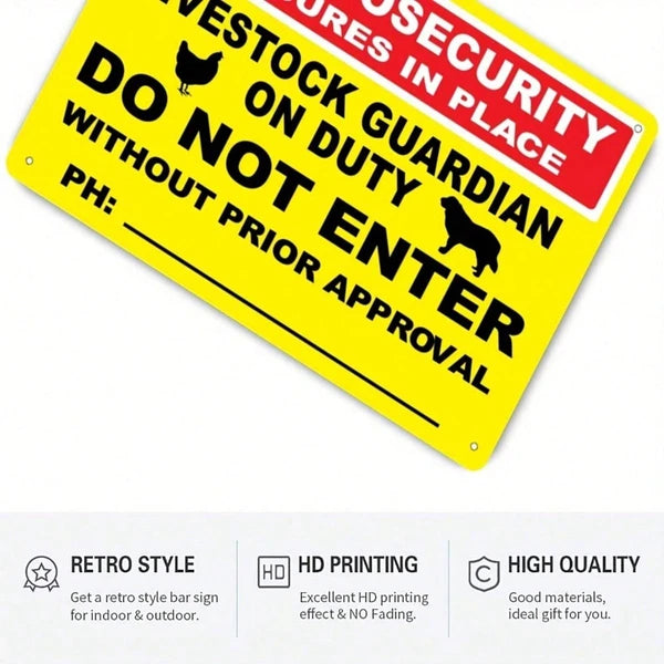 Caution Danger Safety Warning Metal Sign - 8x12 Inch