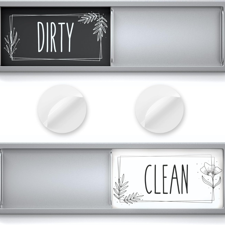 Magnetic Dishwasher Sign - Clean Dirty Status Indicator for Kitchen Organization