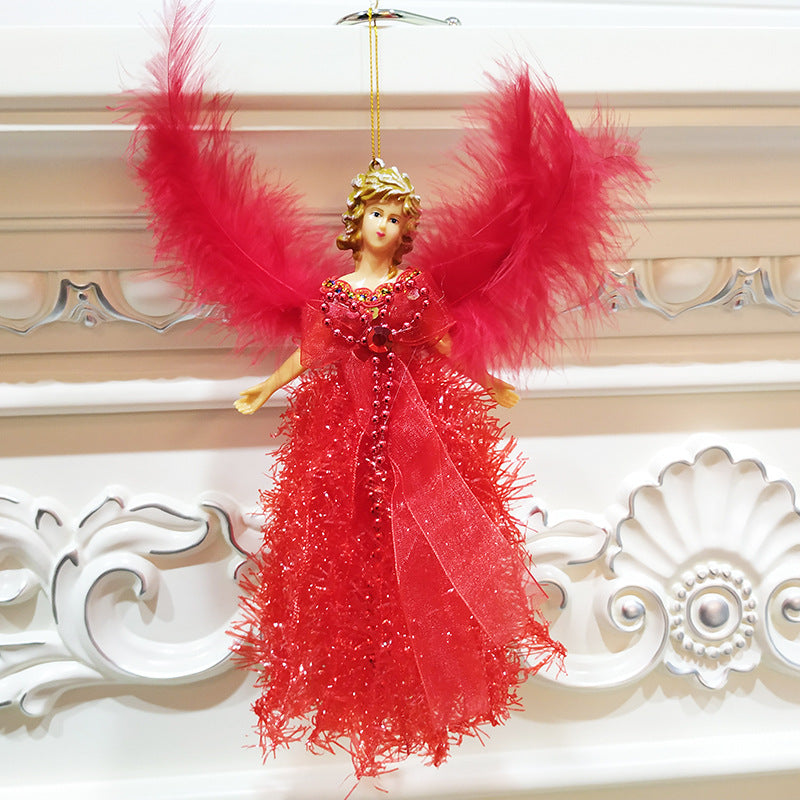 Christmas Angel Plush Doll Pendant Decoration - Festive Holiday Ornament