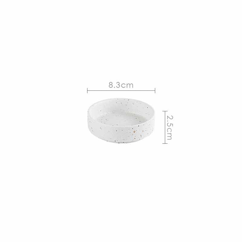 Porcelain Dinner Plate & Bowl Set with Spoon - Kitchen Tableware