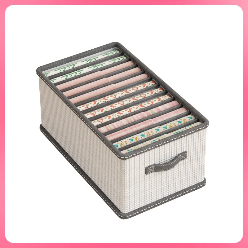 Multi-Grid Bedroom Clothes Storage Box Foldable Stackable Wardrobe Organizer