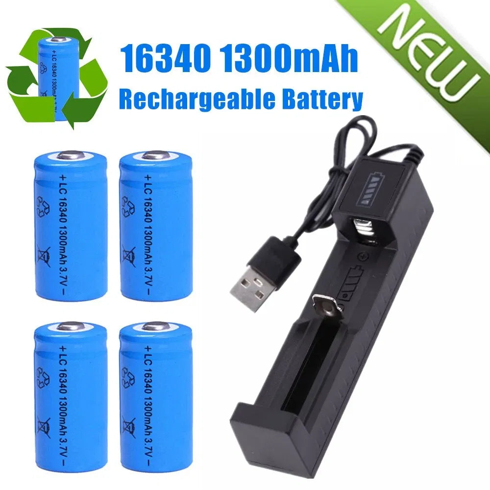 Rechargeable 3.7V 1300mAh Li-Ion Batteries Set with Charger for Power Tools