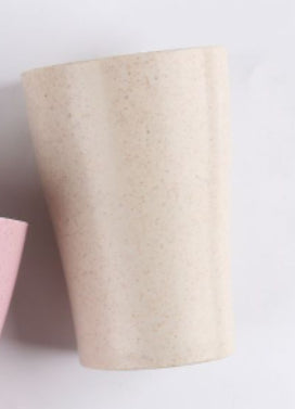 Reusable Water Cup for Household Use - Eco-Friendly Wheat Straw & PP, 201-300ml
