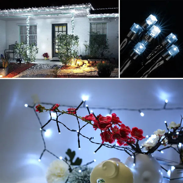 Solar String Lights 12M 100 LEDs Multicolor Fairy Lights Waterproof with 8 Modes