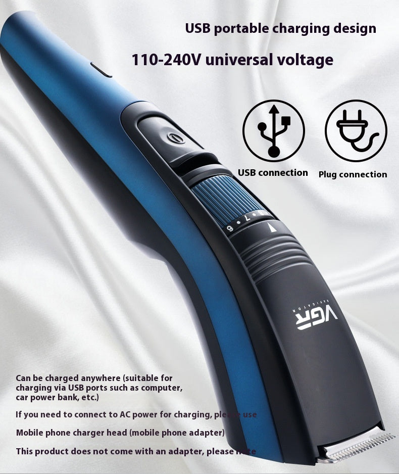 USB Rechargeable Hair Clipper - Blue