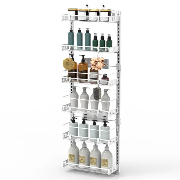 Over The Door Pantry Organizer 6-Tier Carbon Steel 110LBS Loading