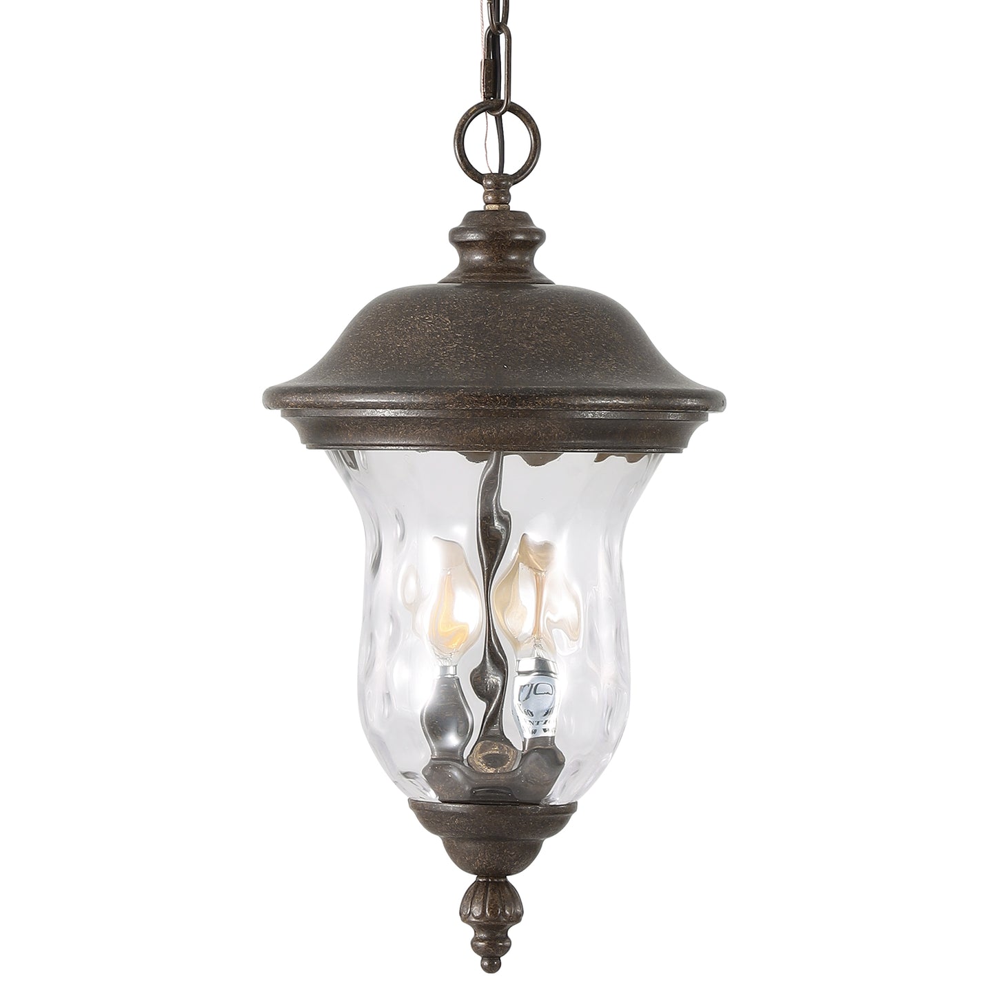 Rustic Outdoor Hanging Lantern - Weatherproof Vintage Pendant Light