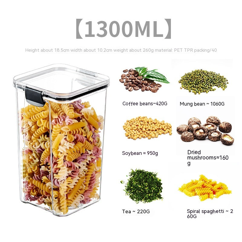 Food Grade Plastic Grain Storage Canisters with Sealed Lid - Stackable Food Containers