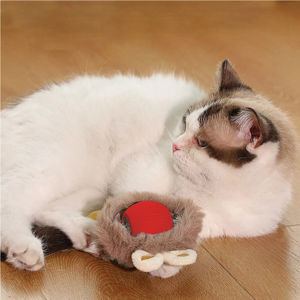 Interactive Cat Chase Toy Ball with Lights and Self-Rotation – Durable Silicone, Multiple Modes