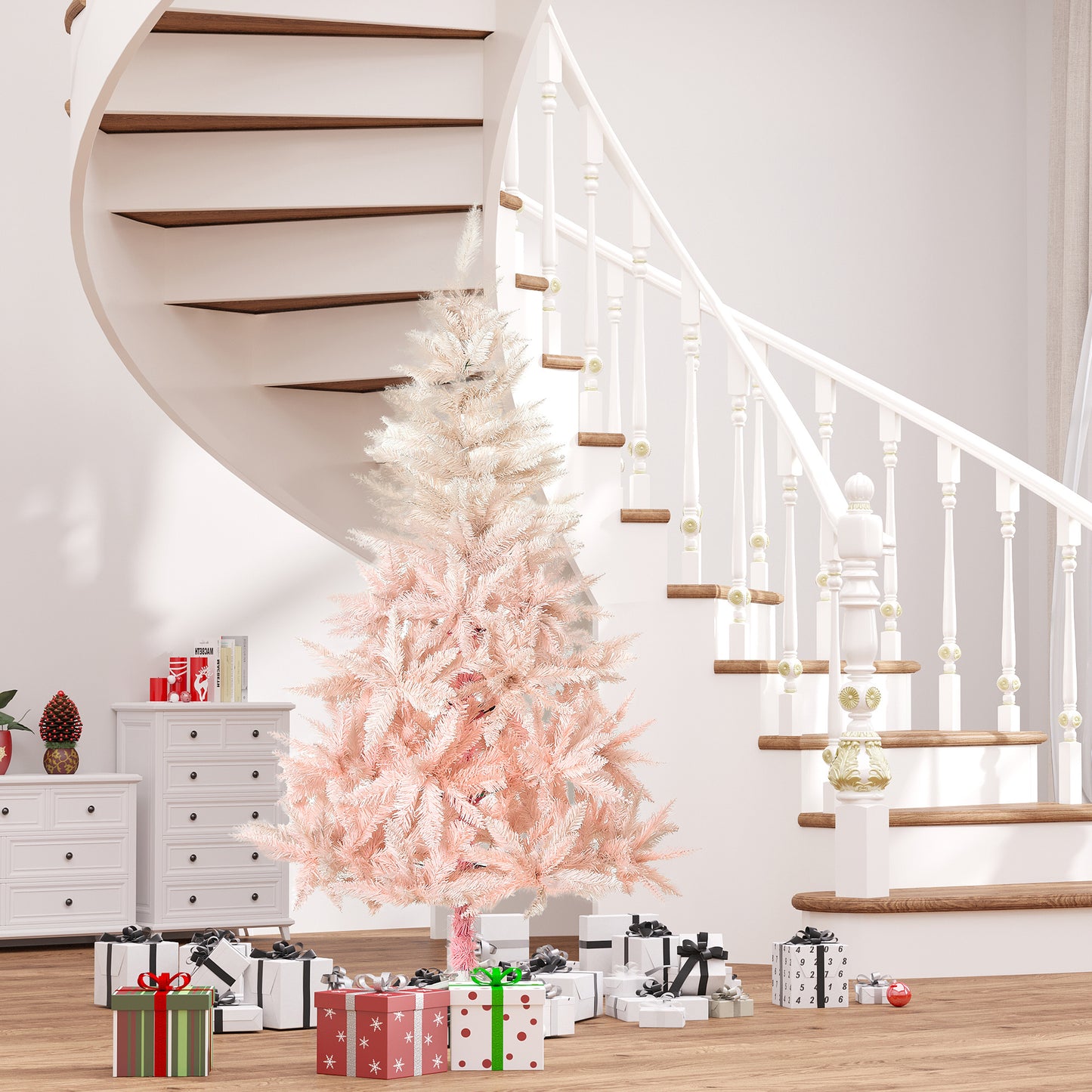 7ft Unlit Pink Spruce Artificial Christmas Tree with 1000 Tips