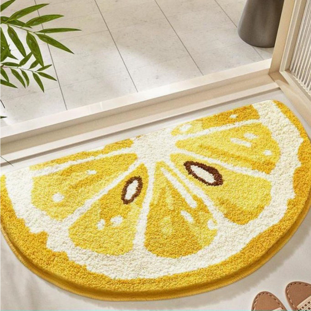 Lemon Fruit Bath Mat - Cute & Absorbent Bathroom Rug 17.7" x 31.5"