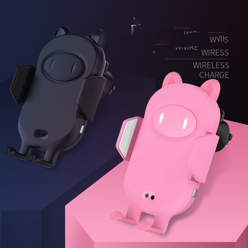 Wireless Car Charger and Infrared Sensor Mount for Smartphones Pink
