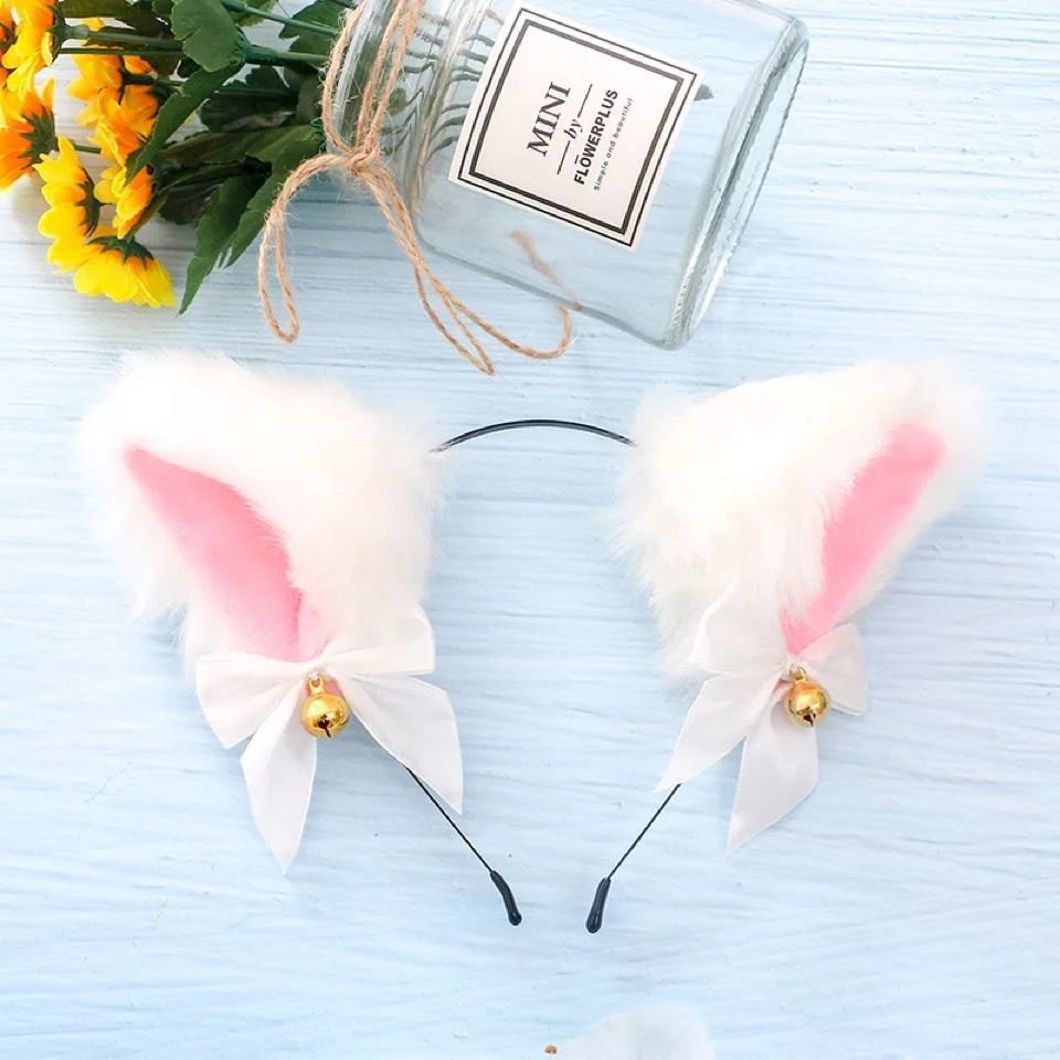 Cute Cat Ears Plush Hairband for Women - Fashion Hair Accessories