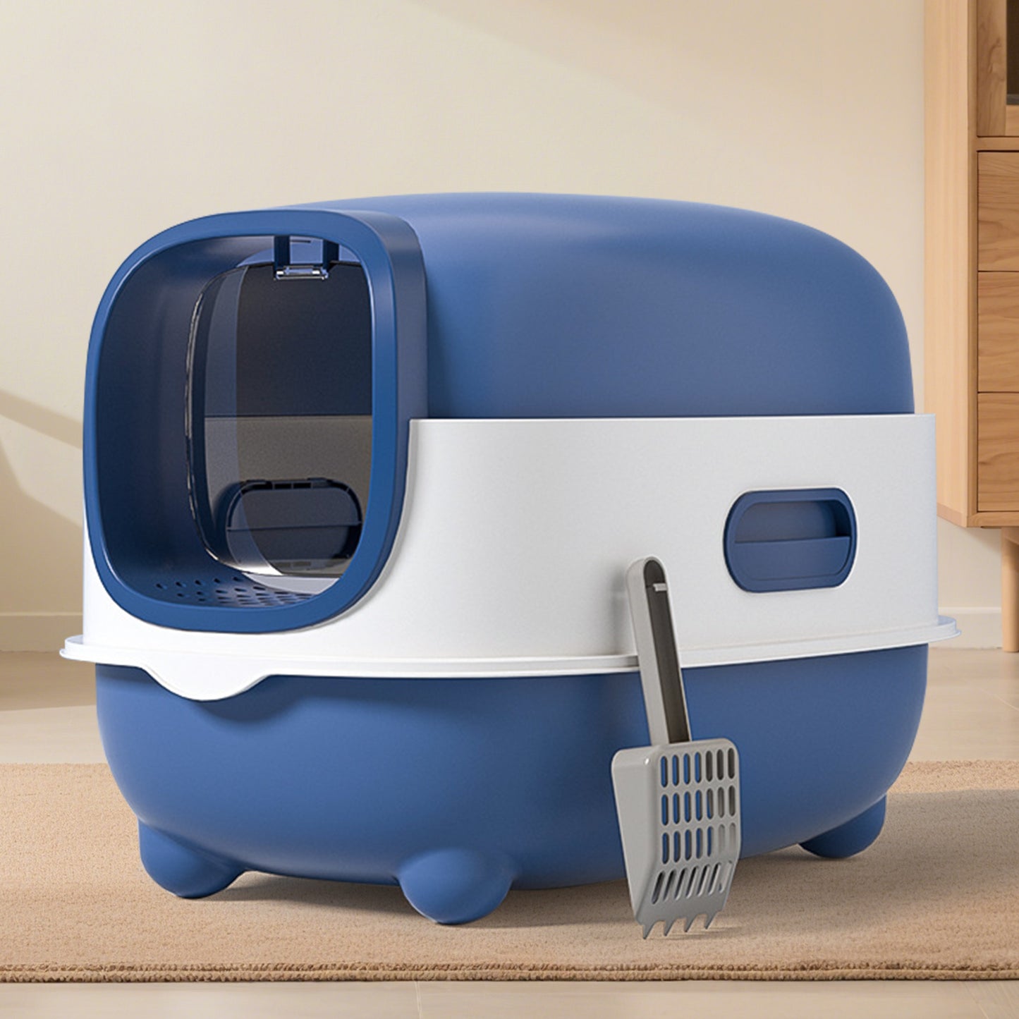 Self Pickup Cat Litter Box - E-Model Pet Furniture for Cats