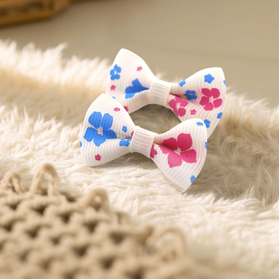 Dog Hair Bows for Small Puppies & Small Breeds - 60 Multicolor Clips