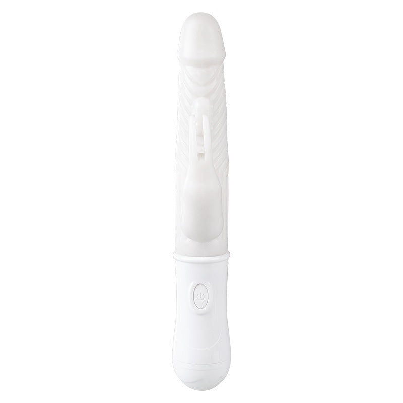 Electric Massage Stick with Vibration and Rolling Beads - USB & Ivory White