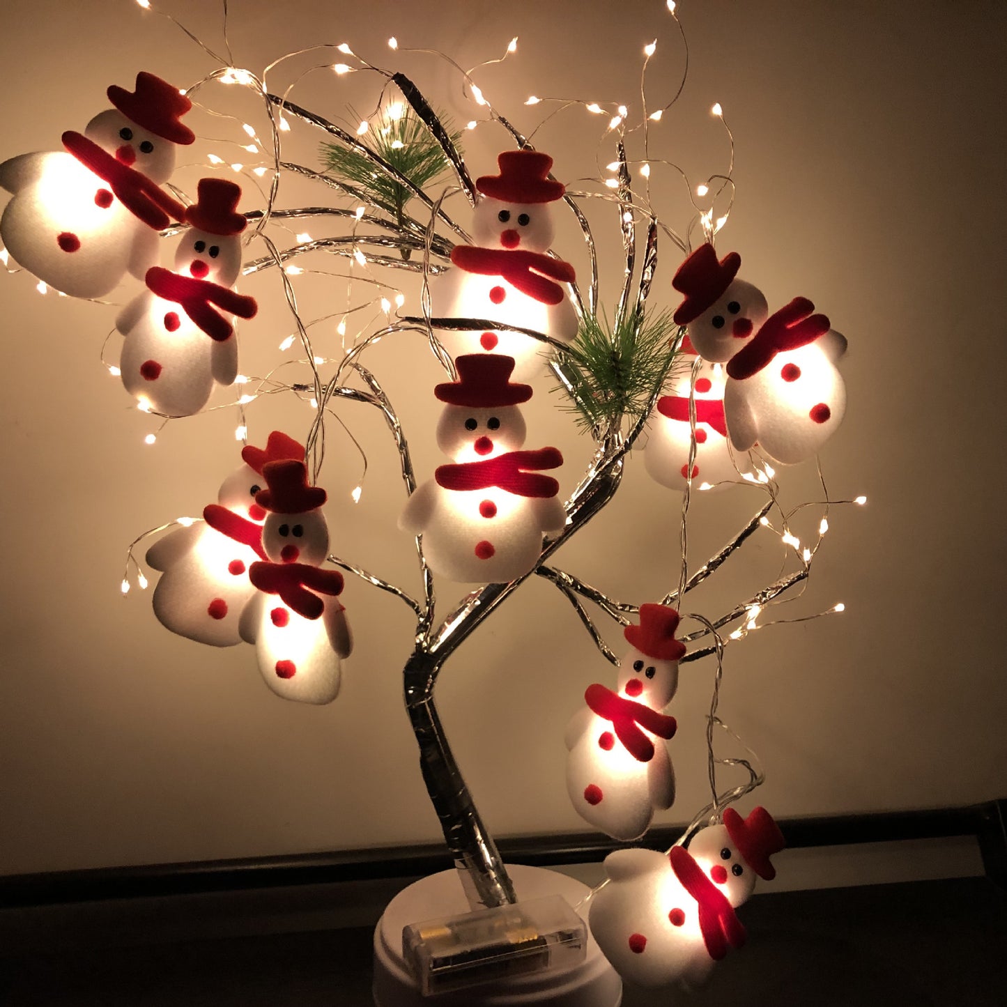 Christmas Plush Snowman Light String - Holiday Party Decor & Garden Lantern