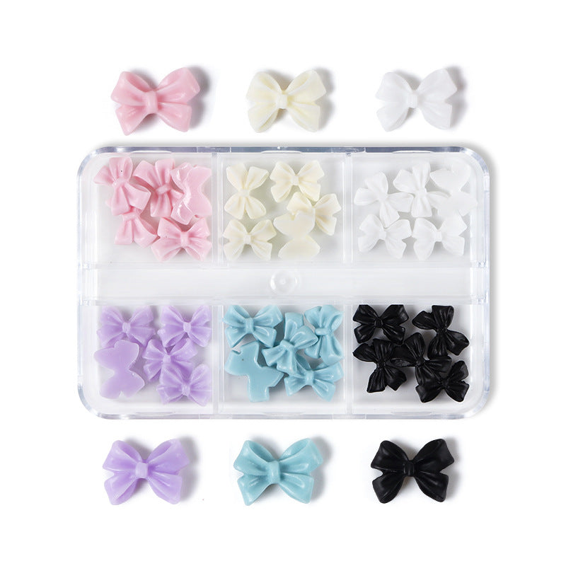 30 Pcs Resin Bowknot Nail Art Decorations Boxed DIY Manicure Accessories