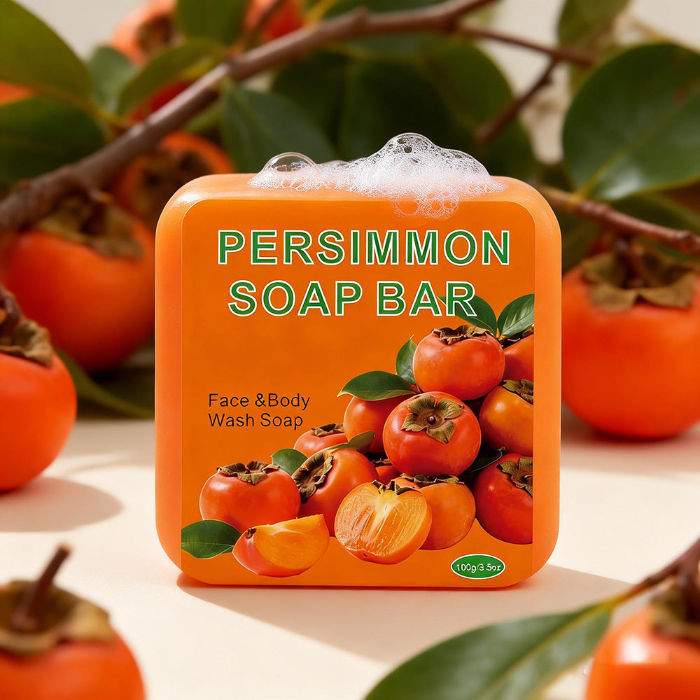 Persimmon Bar Soap, 100g – Rounded Square