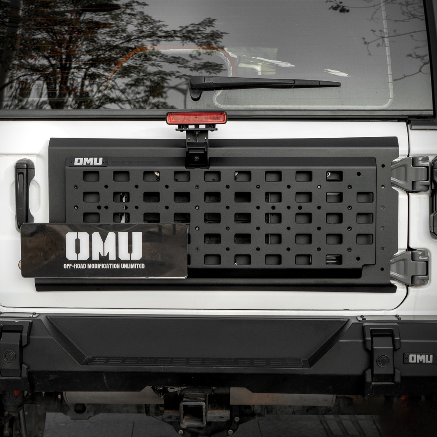 Heavy-Duty Aluminum Tailgate Expansion Panel for 2018+ Jeep Wrangler JL - MOLLE Storage Organizer, No-Drill Installation, Black