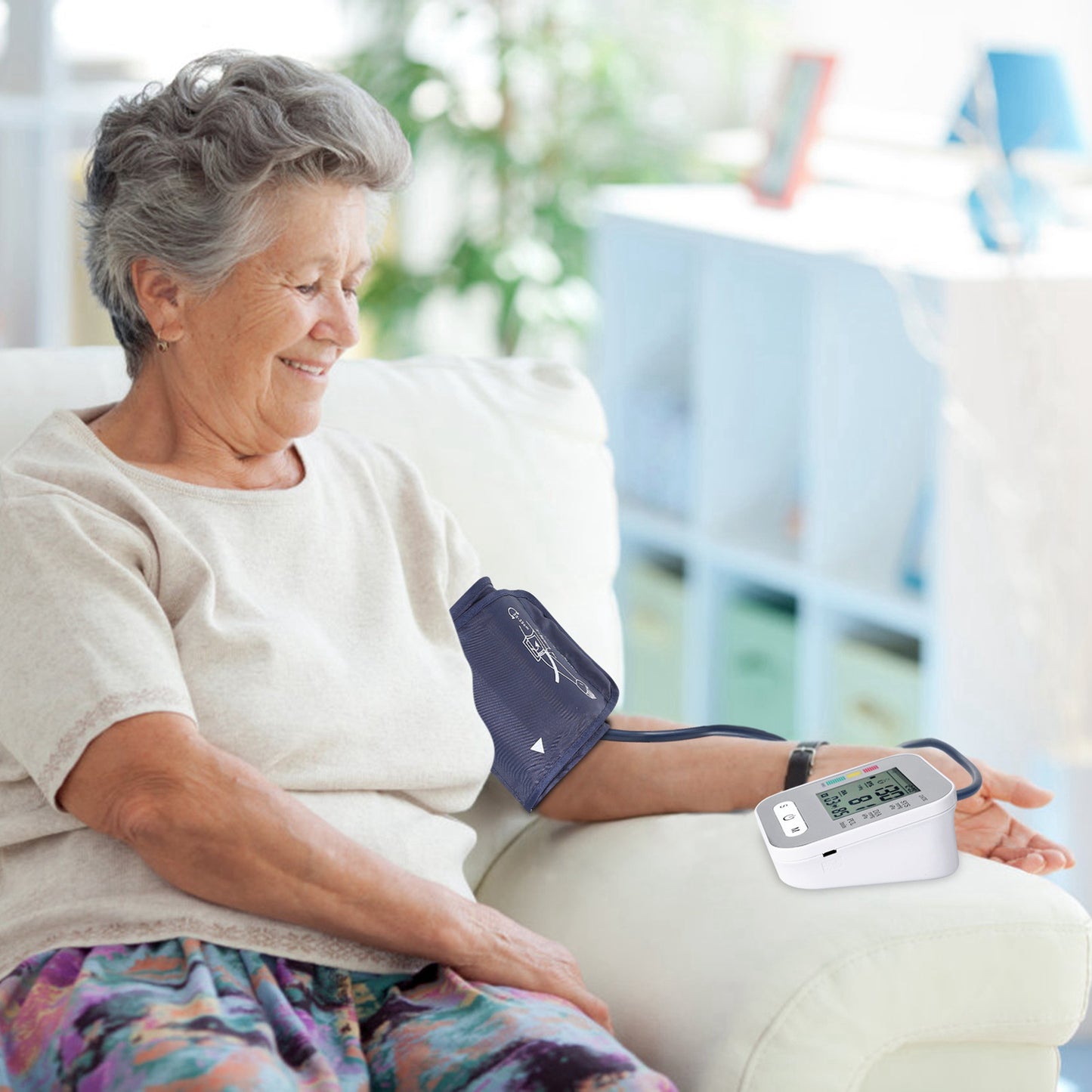 Digital Blood Pressure Monitor with Voice and Large LCD Display - Home Health Cuff