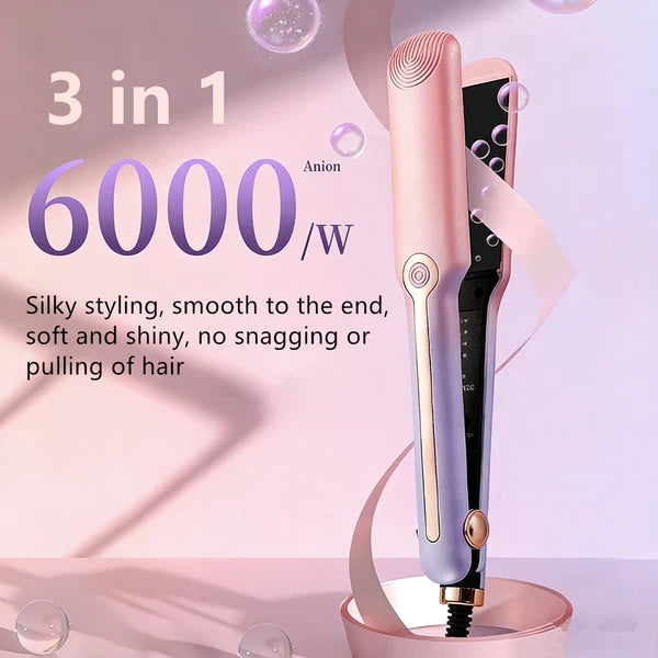 Professional Ionic Ceramic Hair Straightener and Curler 2-in-1 Tool