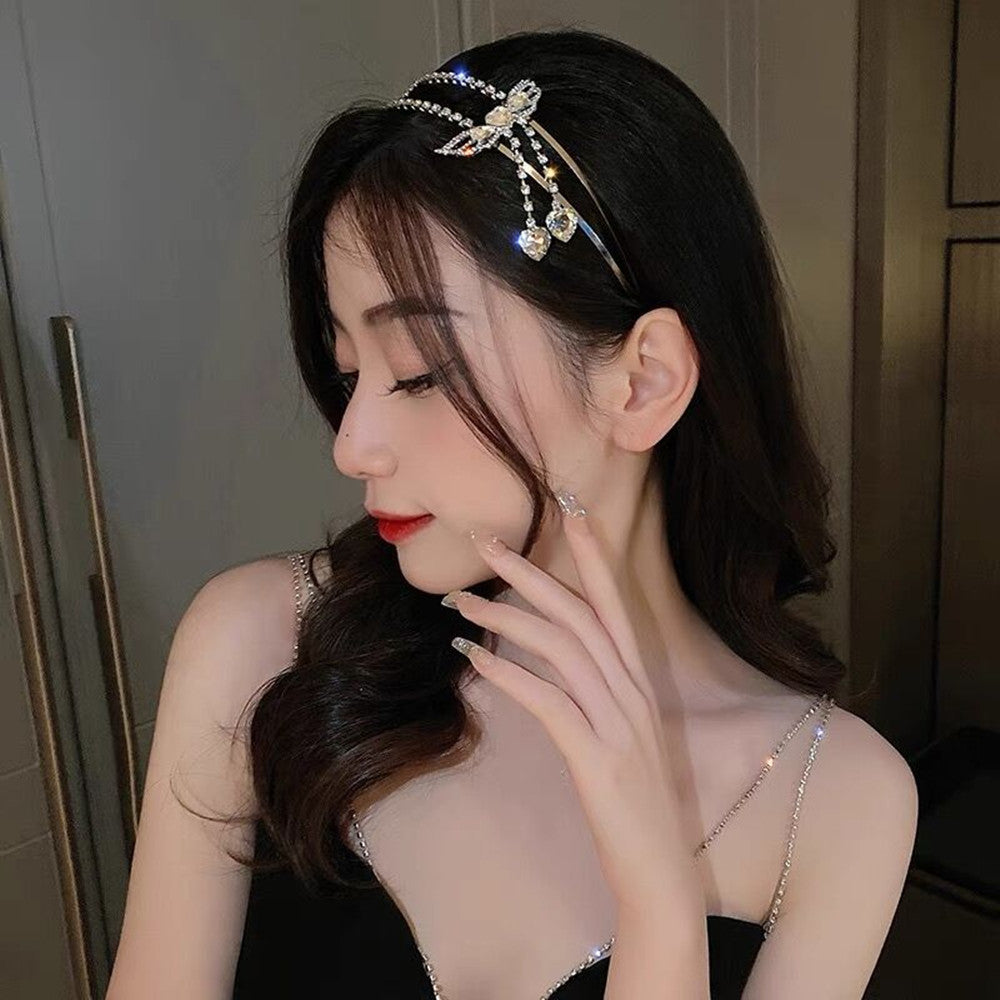 Hollow Butterfly Rhinestone Headband for Women - Fairy Style Hair Accessory
